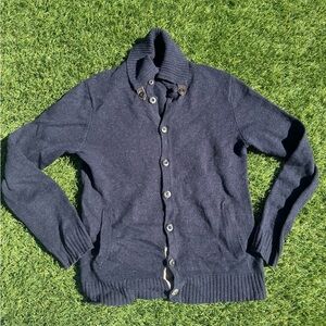 J. Lindeberg Blue Cardigan Sweater with Zipper